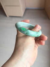 Load image into Gallery viewer, 55.7mm certified type A 100% Natural sunny green Jadeite Jade bangle B114-8228
