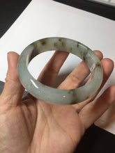 Load image into Gallery viewer, 57mm Certified type A 100% Natural icy watery light green brown The illusionary world Jadeite bangle BL116-9434
