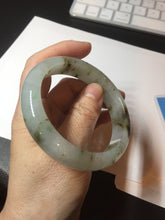 Load image into Gallery viewer, 57mm Certified type A 100% Natural icy watery light green brown The illusionary world Jadeite bangle BL116-9434
