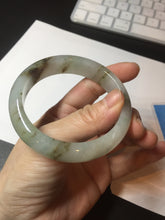 Load image into Gallery viewer, 57mm Certified type A 100% Natural icy watery light green brown The illusionary world Jadeite bangle BL116-9434
