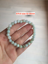 Load image into Gallery viewer, 100% natural type A  green/purple/brown jadeite jade beads bracelet S70
