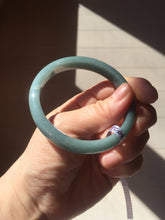 Load image into Gallery viewer, 57.5mm Certified Type A 100% Natural deep sea dark green/purple/blue/gray/black Guatemala Jadeite bangle PB114-6421

