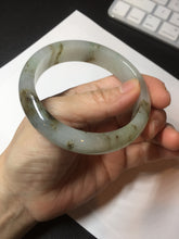 Load image into Gallery viewer, 57mm Certified type A 100% Natural icy watery light green brown The illusionary world Jadeite bangle BL116-9434
