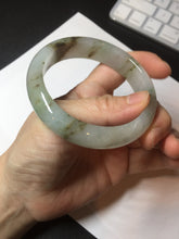 Load image into Gallery viewer, 57mm Certified type A 100% Natural icy watery light green brown The illusionary world Jadeite bangle BL116-9434
