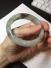 Load image into Gallery viewer, 57mm Certified type A 100% Natural icy watery light green brown The illusionary world Jadeite bangle BL116-9434
