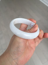 Load image into Gallery viewer, 56.4mm certificated Type A 100% Natural light purple/white Jadeite Jade bangle BF130-4028
