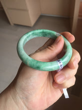 Load image into Gallery viewer, 56.5mm Certified Type A 100% Natural sunny green Jadeite Jade bangle AU7-4441
