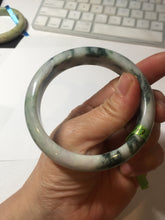Load image into Gallery viewer, 56.8mm certificated Type A 100% Natural white/green/purple Jadeite Jade bangle E47-6211
