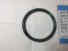 Load image into Gallery viewer, 60mm Certified Type A 100% Natural green/blue/black/gray slim round cut Guatemala Jadeite bangle PC85-3863
