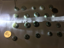 Load image into Gallery viewer, Type A 100% Natural dark green white forest Jadeite Safety Guardian Button donuts pendant BG206
