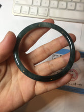 Load image into Gallery viewer, 60mm Certified Type A 100% Natural green/blue/black/gray slim round cut Guatemala Jadeite bangle PC85-3863
