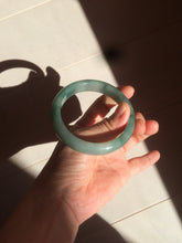 Load image into Gallery viewer, 54.8mm certified type A 100% Natural oily dark green/gray Jadeite Jade bangle M90-2873
