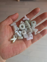 Load image into Gallery viewer, 100% natural type A green purple white jadeite jade Initial letter group PB41 E, F, H, K, P, L, O, Q, U, V, Y, Z
