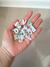 Load image into Gallery viewer, 100% natural type A green purple white jadeite jade Initial letter group PB41 E, F, H, K, P, L, O, Q, U, V, Y, Z
