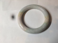 Load image into Gallery viewer, 57.9mm certified 100% natural type A light sunny green/purple/yellow chubby round cut jadeite jade bangle BF33-9221
