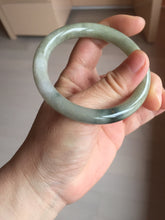 Load image into Gallery viewer, 54mm Certified Type A 100% Natural dark green gray round cut Jadeite bangle AU45-0896
