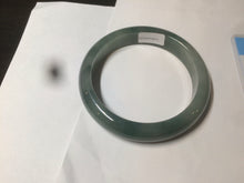 Load image into Gallery viewer, 54.8mm certified type A 100% Natural oily dark green/gray Jadeite Jade bangle M90-2873
