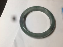 Load image into Gallery viewer, 54.8mm certified type A 100% Natural oily dark green/gray Jadeite Jade bangle M90-2873
