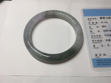 Load image into Gallery viewer, 57.1mm certified 100% natural icy watery oily dark green purple jadeite jade bangle BH90-9116
