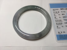 Load image into Gallery viewer, 57.1mm certified 100% natural icy watery oily dark green purple jadeite jade bangle BH90-9116
