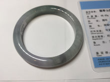 Load image into Gallery viewer, 57.1mm certified 100% natural icy watery oily dark green purple jadeite jade bangle BH90-9116
