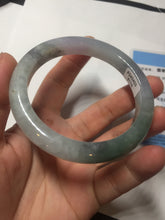 Load image into Gallery viewer, 57.1mm certified 100% natural icy watery oily dark green purple jadeite jade bangle BH90-9116
