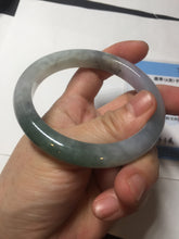 Load image into Gallery viewer, 57.1mm certified 100% natural icy watery oily dark green purple jadeite jade bangle BH90-9116
