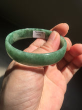 Load image into Gallery viewer, 52.8mm certified 100% natural Type A forest green dark green jadeite jade bangle BP15-8593
