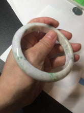 Load image into Gallery viewer, 63.8mm Certified Type A 100% Natural sunny green/white/purple Jadeite Jade bangle BK61-4016

