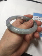 Load image into Gallery viewer, 57.1mm certified 100% natural icy watery oily dark green purple jadeite jade bangle BH90-9116
