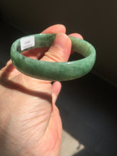 Load image into Gallery viewer, 52.8mm certified 100% natural Type A forest green dark green jadeite jade bangle BP15-8593
