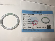 Load image into Gallery viewer, 53.5mm certified 100% natural sunny green purple gray oval jadeite jade bangle BS41-4531
