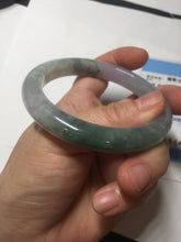 Load image into Gallery viewer, 57.1mm certified 100% natural icy watery oily dark green purple jadeite jade bangle BH90-9116
