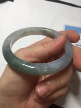 Load image into Gallery viewer, 57.1mm certified 100% natural icy watery oily dark green purple jadeite jade bangle BH90-9116
