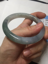 Load image into Gallery viewer, 57.1mm certified 100% natural icy watery oily dark green purple jadeite jade bangle BH90-9116
