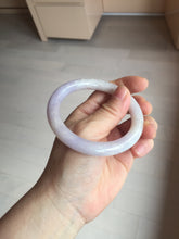 Load image into Gallery viewer, 55.5mm Certified Type A 100% Natural light purple white round cut Jadeite bangle PA110-6566
