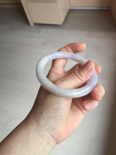Load image into Gallery viewer, 55.5mm Certified Type A 100% Natural light purple white round cut Jadeite bangle PA110-6566
