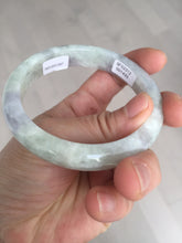 Load image into Gallery viewer, 58.5mm Certified Type A 100% Natural white/light purple/green Jadeite Jade bangle BF121-1927
