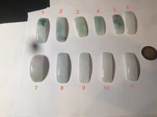 Load image into Gallery viewer, 100% natural type A icy watery light green white jadeite jade rectangle bead/craft supplies BG9
