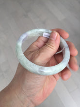 Load image into Gallery viewer, 58.5mm Certified Type A 100% Natural white/light purple/green Jadeite Jade bangle BF121-1927
