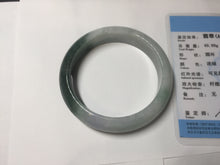 Load image into Gallery viewer, 54.5mm certified 100% natural icy watery oily dark green purple jadeite jade bangle B111-9119
