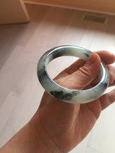 Load image into Gallery viewer, 卖了 56mm Certified Type A 100% Natural icy watery dark green/white//black Jadeite Jade bangle Bl66-8581

