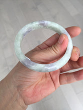 Load image into Gallery viewer, 58.5mm Certified Type A 100% Natural white/light purple/green Jadeite Jade bangle BF121-1927
