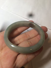 Load image into Gallery viewer, 50mm certified 100% natural Type A dark green/black oval jadeite jade bangle AM84-2870
