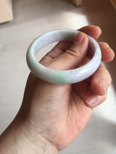 Load image into Gallery viewer, 51.5mm certified Type A 100% Natural sunny green purple oval Jadeite Jade bangle PC5-4031
