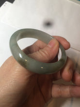 Load image into Gallery viewer, 50mm certified 100% natural Type A dark green/black oval jadeite jade bangle AM84-2870
