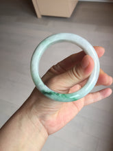 Load image into Gallery viewer, 56mm certified 100% natural icy watery light white/sunny green jadeite jade bangle BN72-3878
