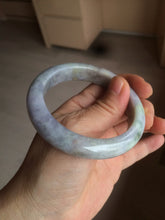 Load image into Gallery viewer, 55mm Certified 100% natural Type A sunny green/purple/gray jadeite jade bangle BH27-2125
