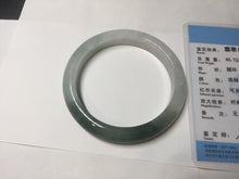 Load image into Gallery viewer, 54.5mm certified 100% natural icy watery oily dark green jadeite jade bangle B112-9120
