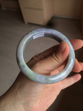 Load image into Gallery viewer, 55mm Certified 100% natural Type A sunny green/purple/gray jadeite jade bangle BH27-2125
